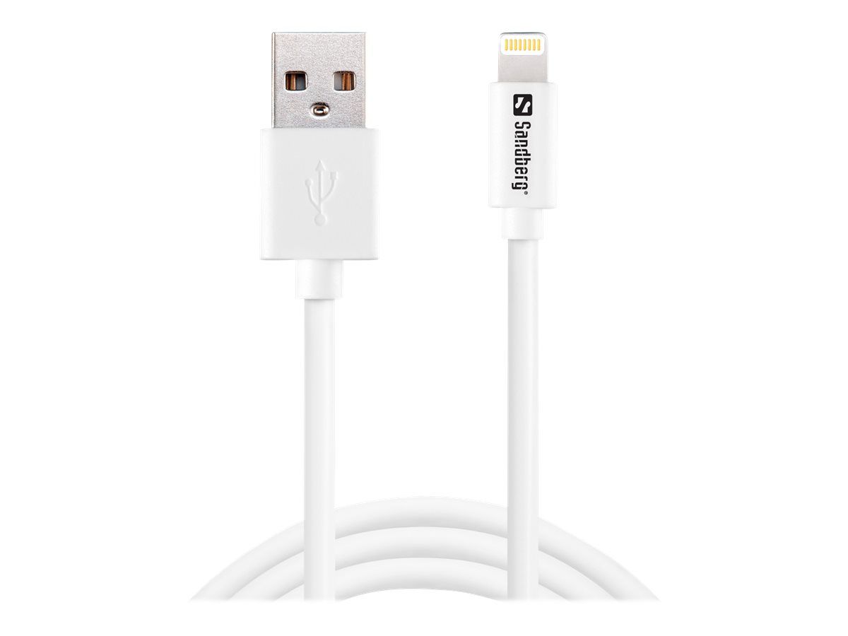 SANDBERG Lightning-Kabel - Lightning männlich zu USB männlich - 1 m - für Apple iPad/iPhone/iPod (Lightning)