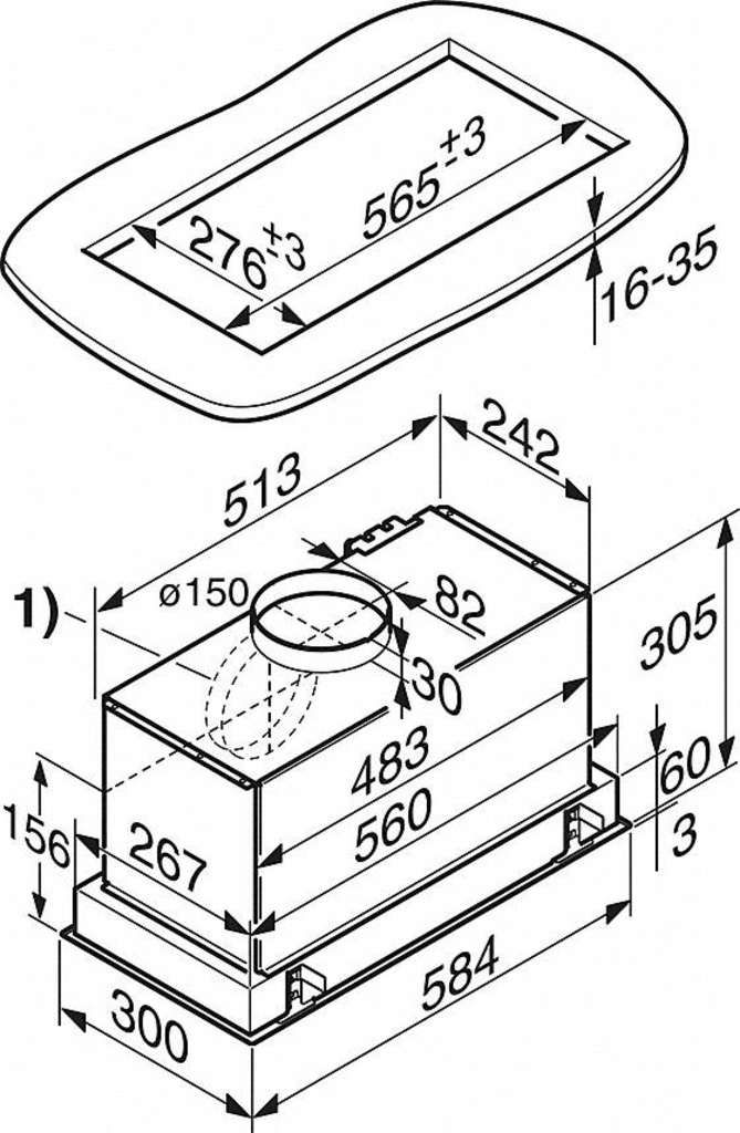 Miele Dunstabzugshaube DA 2668 Edelstahl