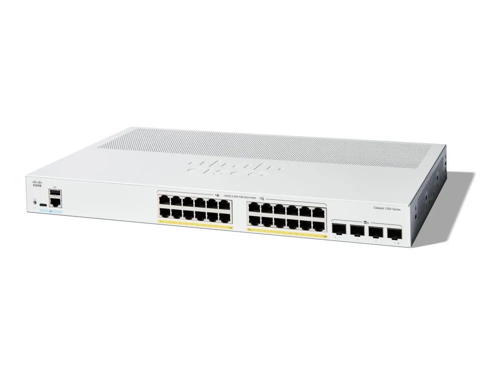 Cisco Catalyst 1200-24P-4X - Switch - L3 - Smart - 24 x 10/100/1000 (PoE+)