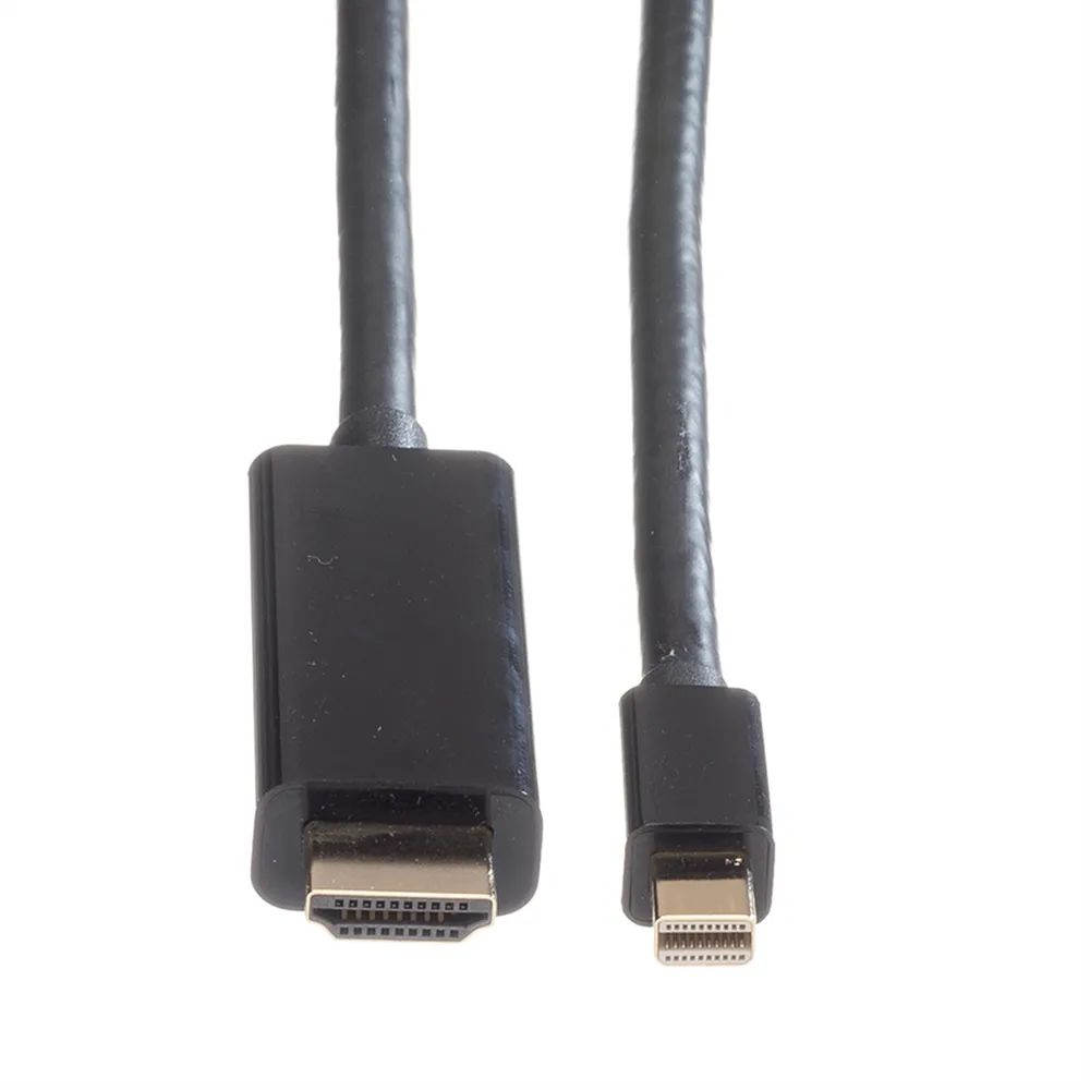 ROLINE Mini DisplayPort Kabel, Mini DP-UHDTV, ST/ST, schwarz, 2 m