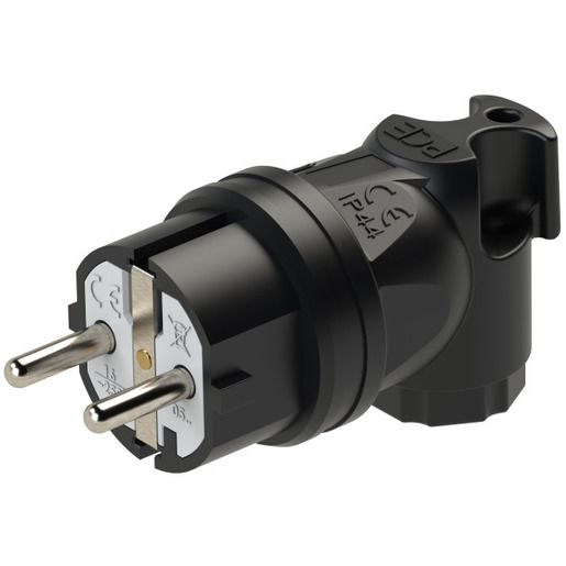 PCE WINKELSTECKER 2P+E GUMMI IP44 / 05811-S