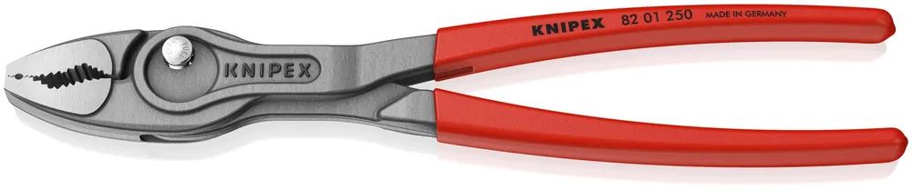 KNIPEX TwinGrip Front- und Seitengreifzange mit rutschhemmendem Kunststoff überzogen grau atramentiert 250 mm