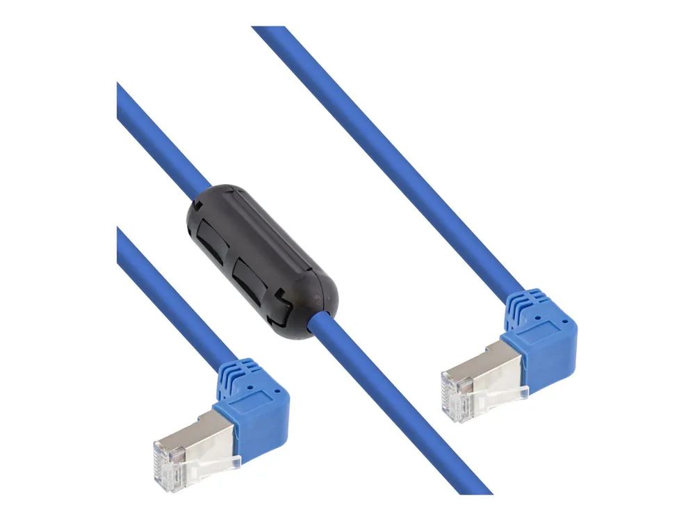 InLine Patchkabel 2-seitig unten gewinkelt mit Ferrit - S/FTP - Cat.6 - PVC - 1,6m