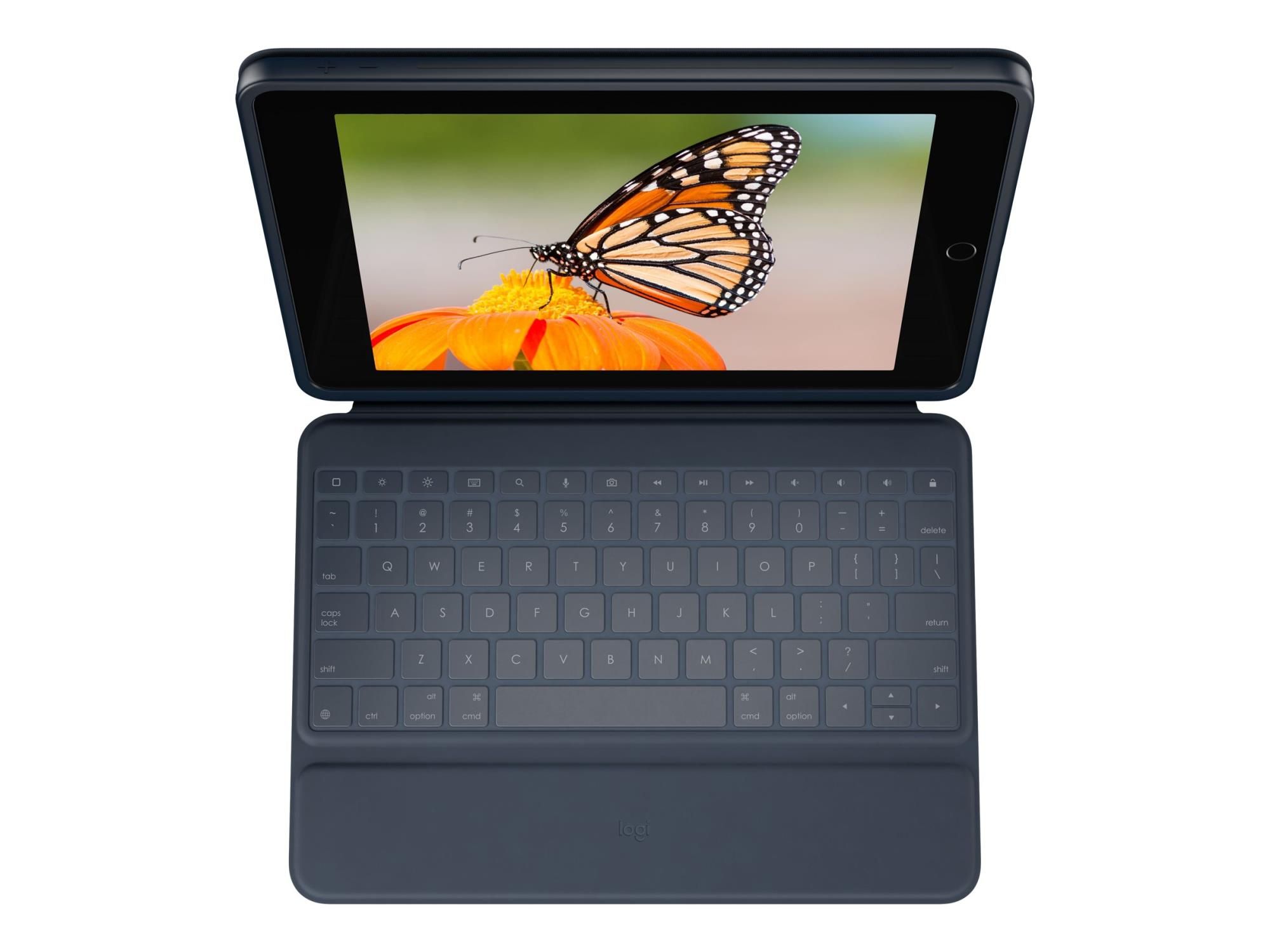 Logitech Rugged Combo 3 For Education - Tastatur und Foliohülle - Apple Smart connector - K-12 Ausbildung - für Apple 10.2-inch iPad (7. Generation, 8. Generation, 9. Generation)