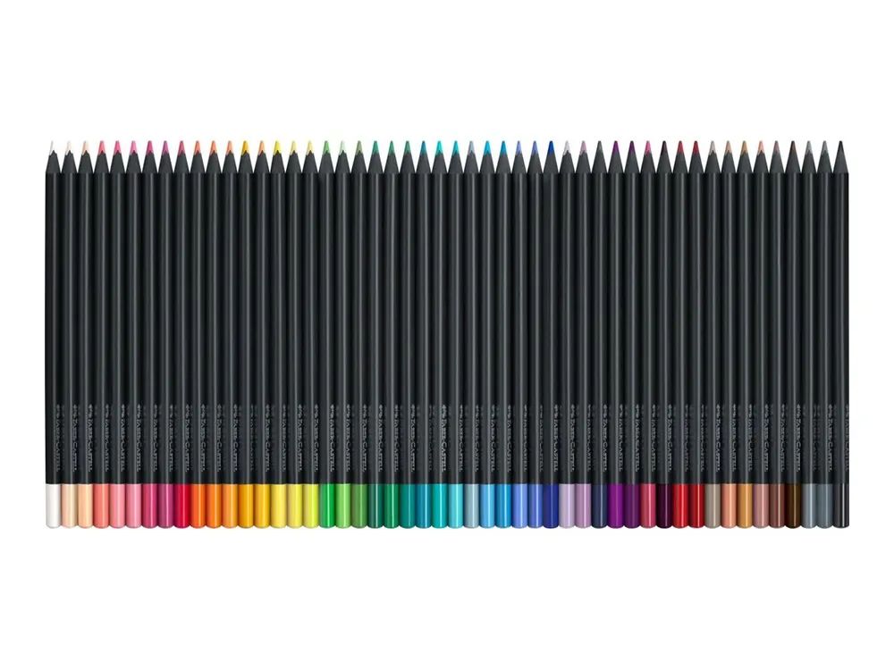 FABER-CASTELL Black Edition - Farbstift - gemischte helle Farben (Packung mit 50)