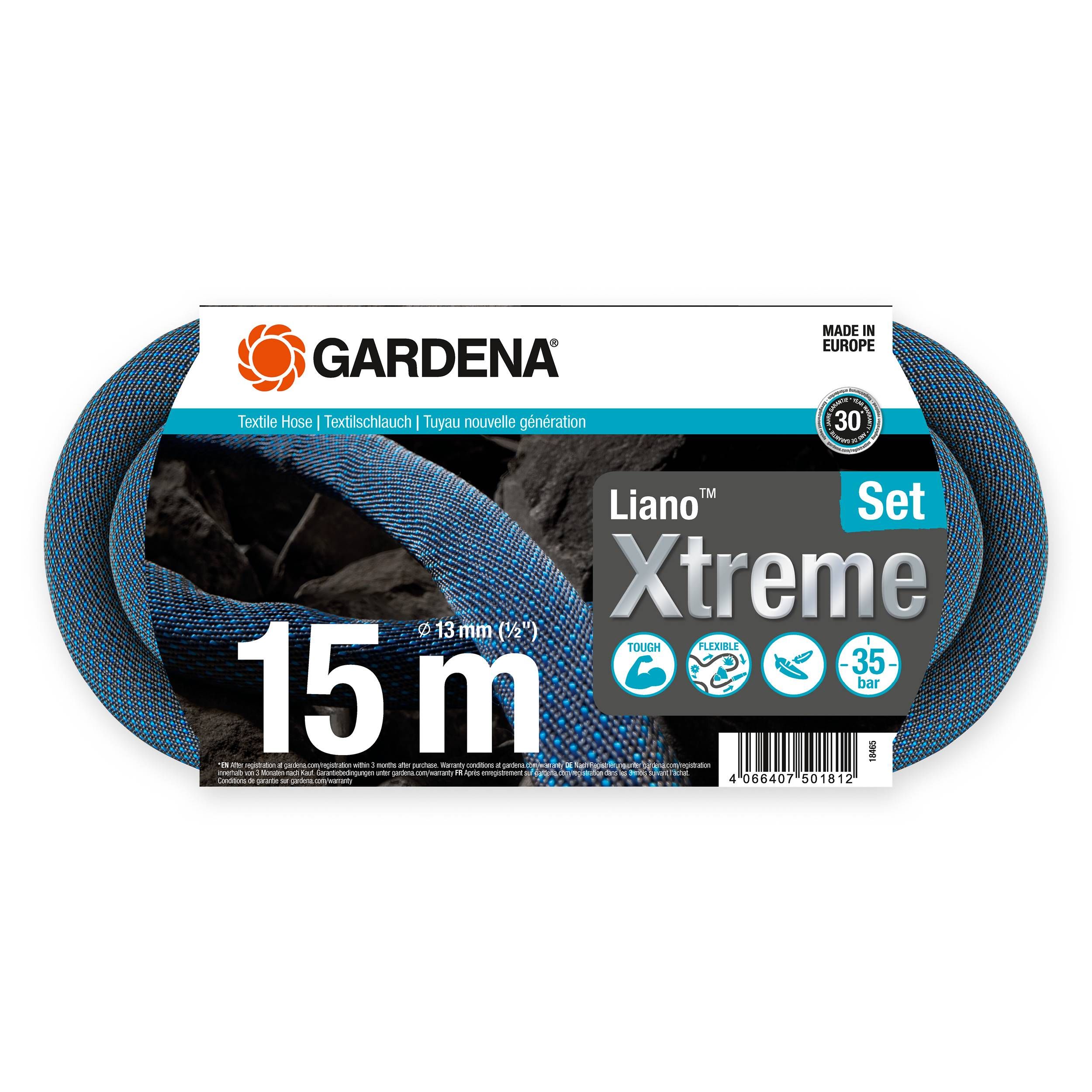 Gardena Liano™ Xtreme 1/2", 15 m Set