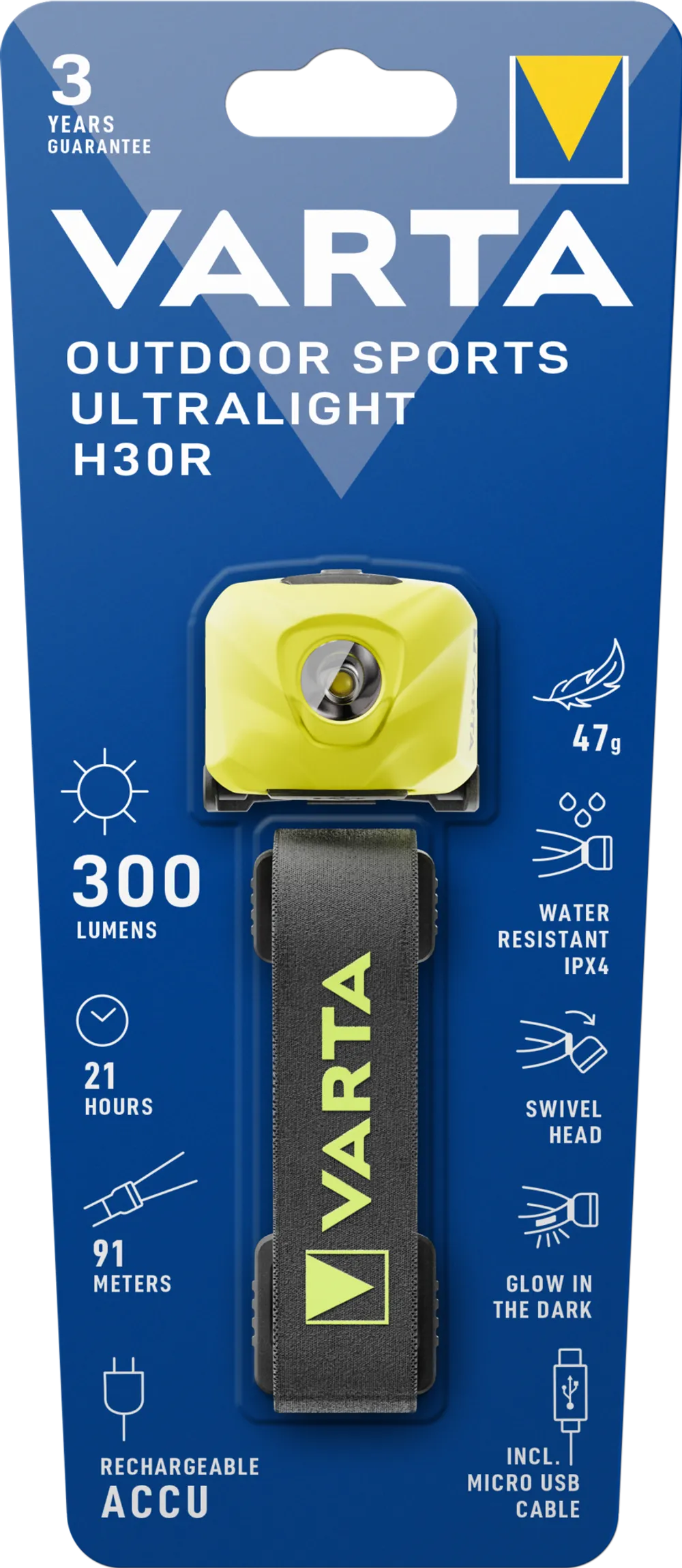 VARTA Outdoor Sports Ultralight H30R lime