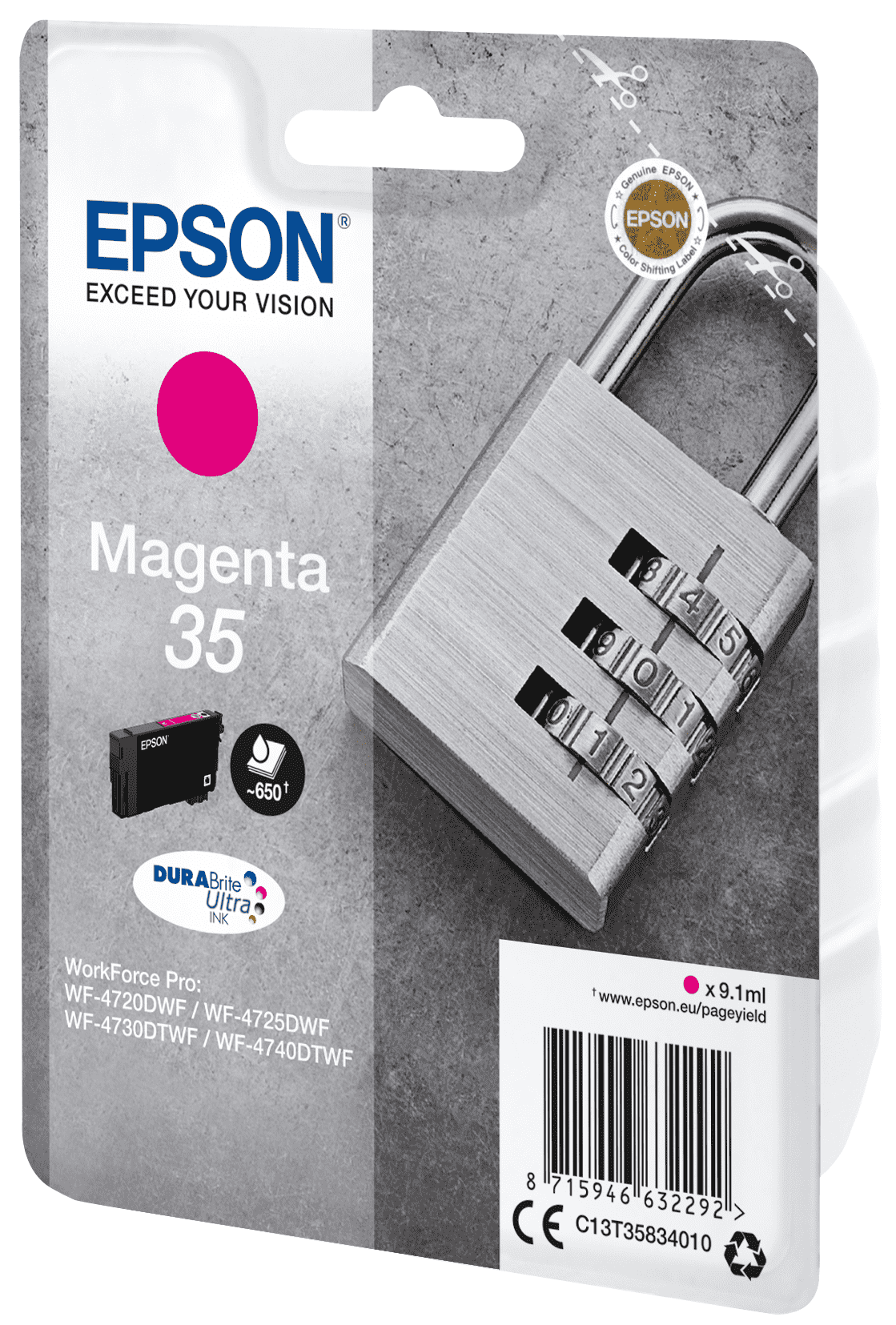 Epson 35 Tinte Vorhängeschloss Single, Sta., mage.