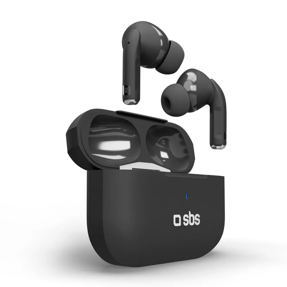 SBS AIR KAB MAX TrueWireless Headset mit QI-Ladeetui schwarz