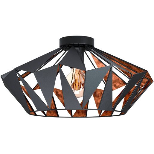 Eglo DECKENL. 1X60W E27 SW/KUPFER / EGLO CARLTON 6 25D503 43399