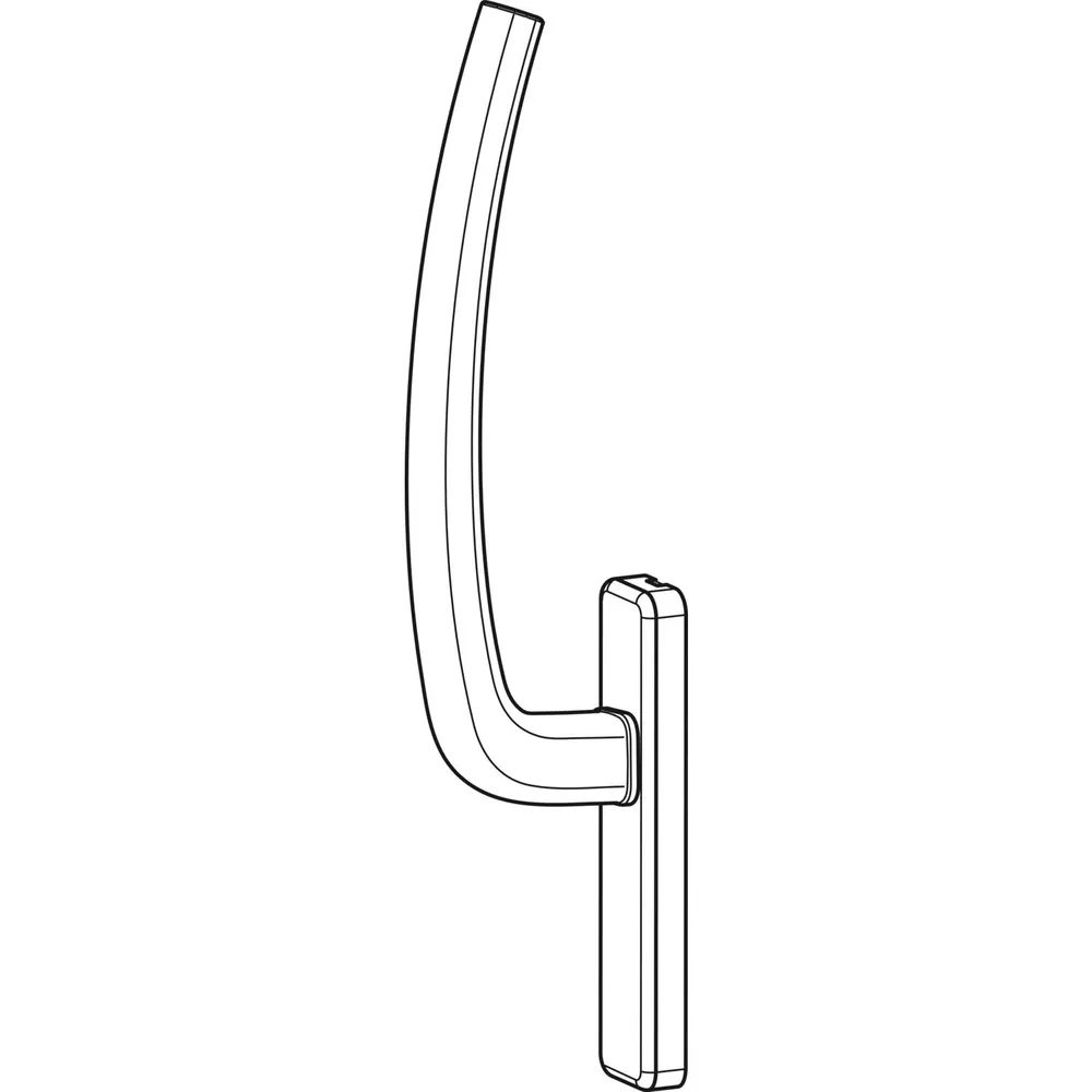 HAUTAU ATRIUM HS Griff innen ohne Vierkantstift, Aluminium silber