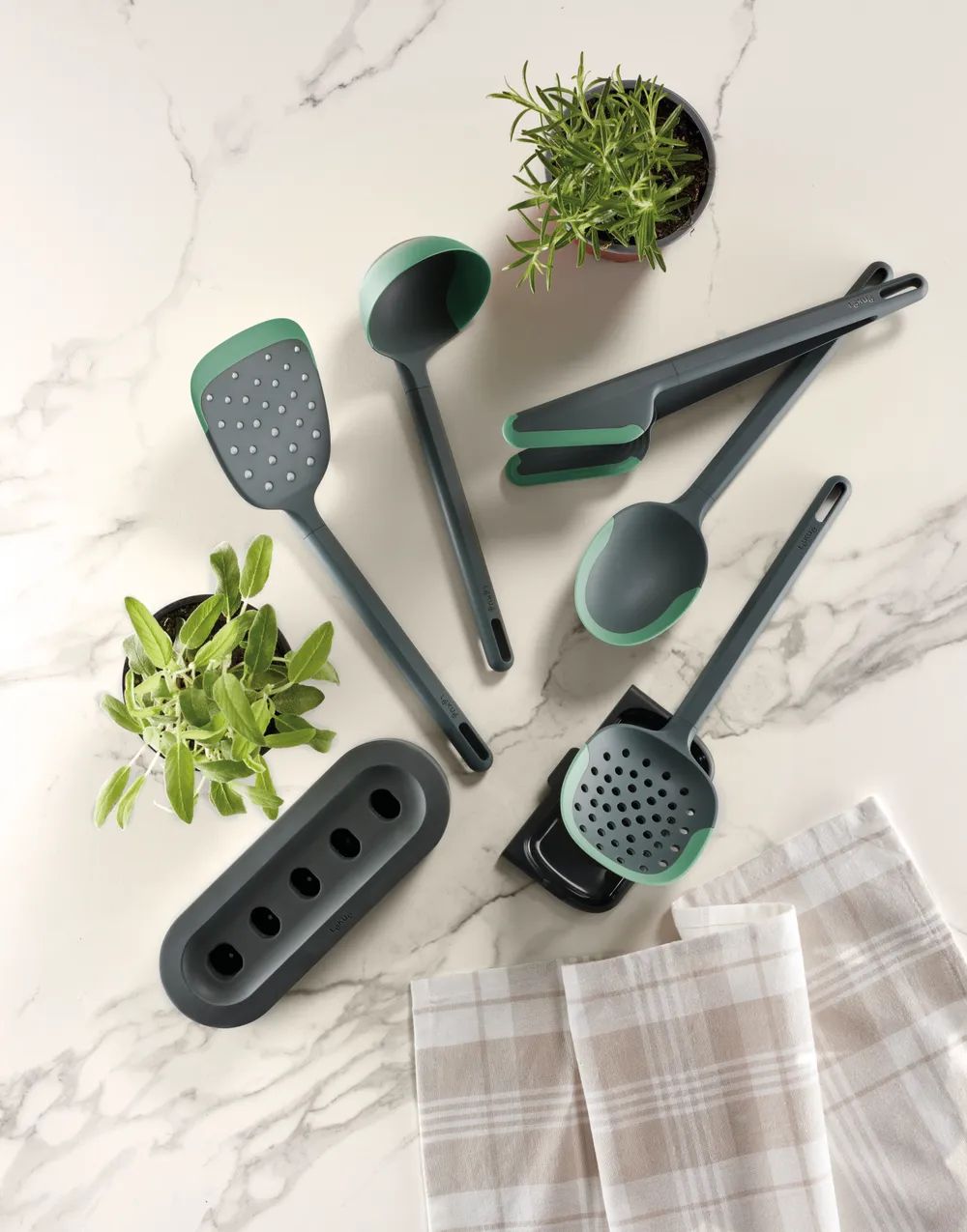 Lékué Kratzfeste Küchenutensilien, 5-teilig - Green