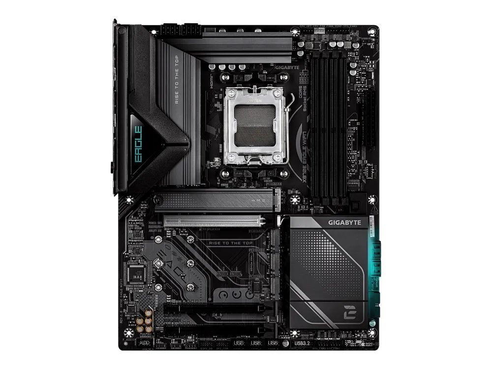 Gigabyte X870E EAGLE WIFI7 - Motherboard - ATX - Socket AM5 - AMD X870E Chipsatz - USB4, USB 3.2 Gen 1, USB-C 3.2 Gen 2x2, USB 3.2 Gen 2 - 5 Gigabit Ethernet, Wi-Fi 7, Bluetooth - Onboard-Grafik (CPU erforderlich)