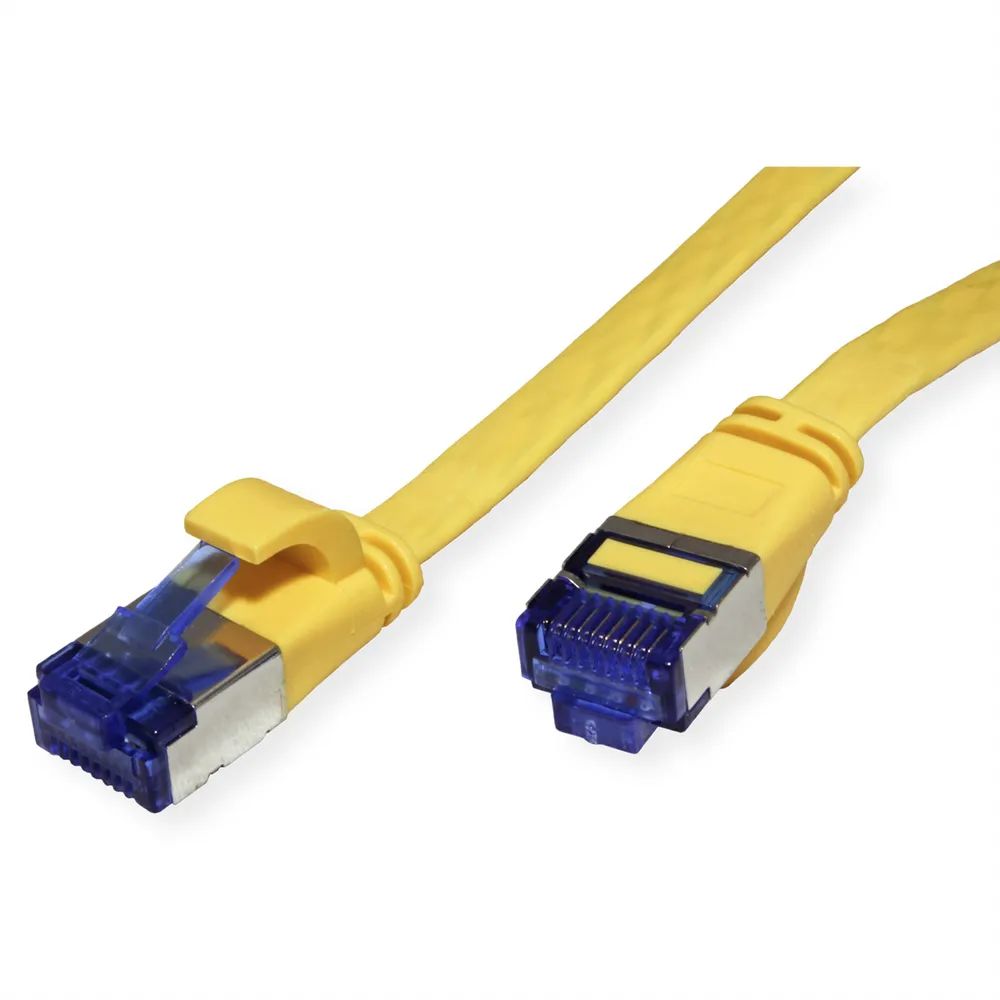 VALUE Patchkabel Cat.6A (Class EA) FTP, extra-flach, gelb, 1 m