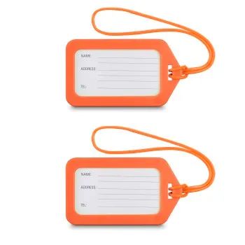 Hama Gepäckanhänger, 9 x 5 cm, 2er-Set, Orange