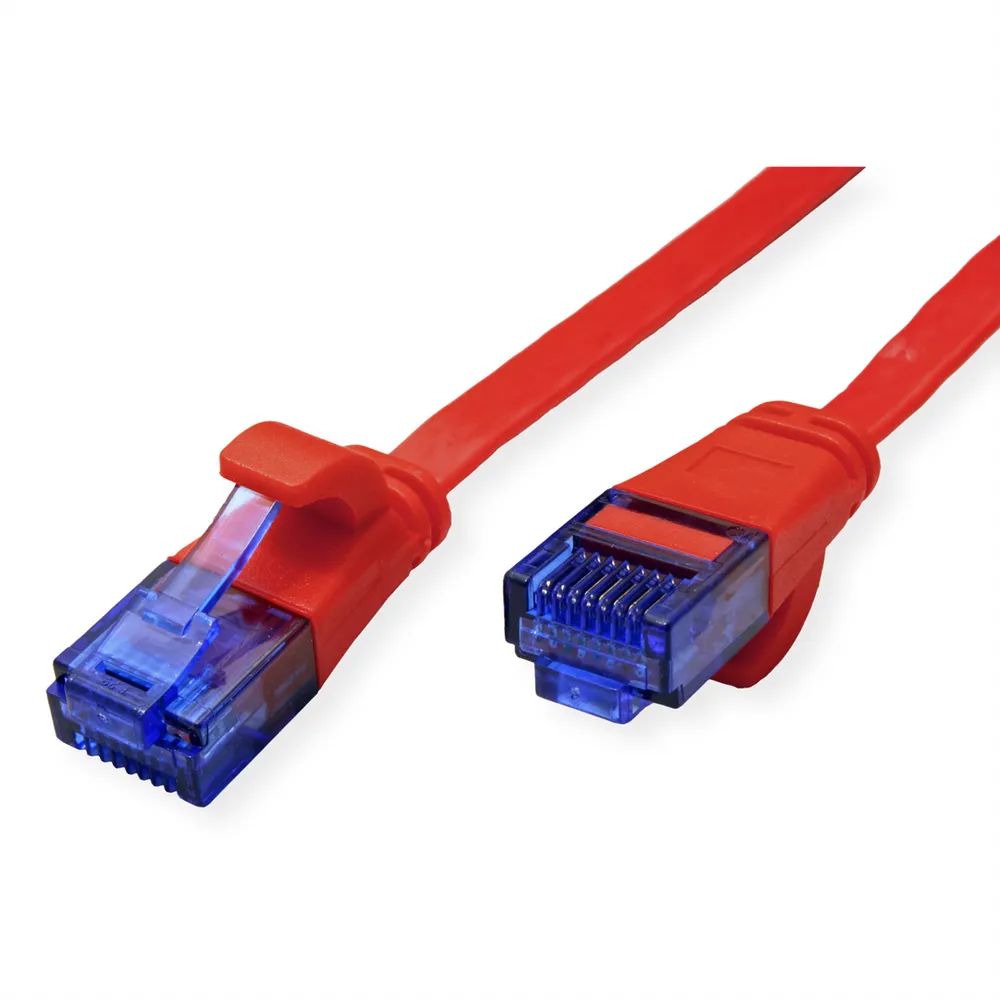 VALUE Patchkabel Cat.6A (Class EA) UTP, extra-flach, rot, 1 m