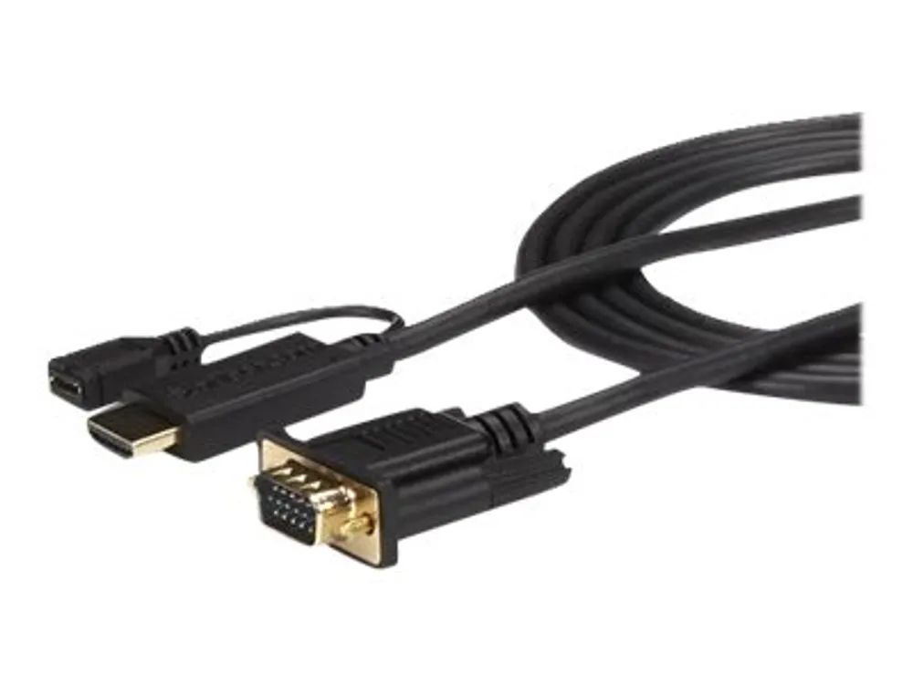 StarTech.com HDMI to VGA Cable - 10 ft / 3m - 1080p - 1920 x 1200 - Active HDMI Cable - Monitor Cable - Computer Cable (HD2VGAMM10)