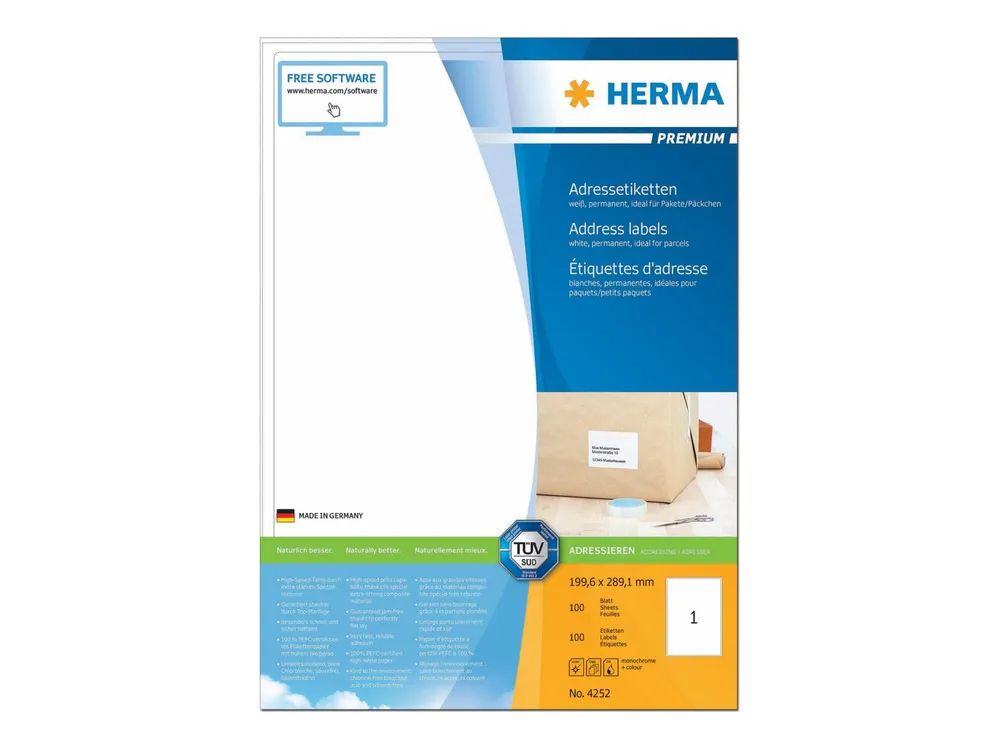 HERMA Premium - Papier - matt - permanent selbstklebend