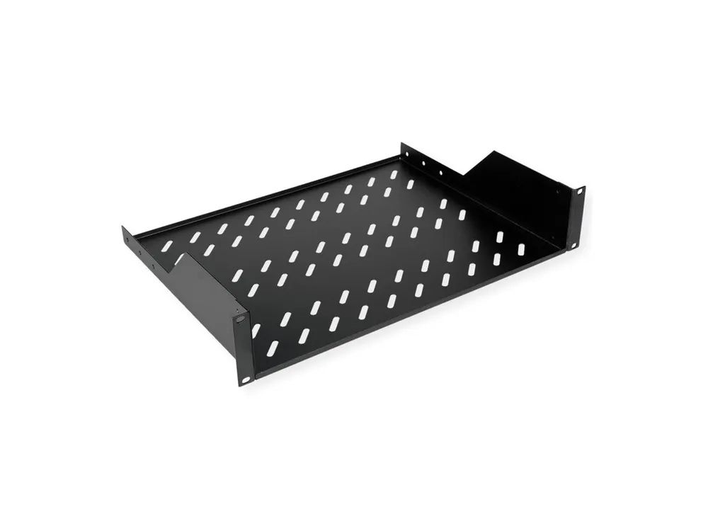 ROLINE Rack - Regal - 350 mm tief, Tragfähigkeit 25 kg - RAL 9005, Jet Black - 2U - 48.3 cm (19")