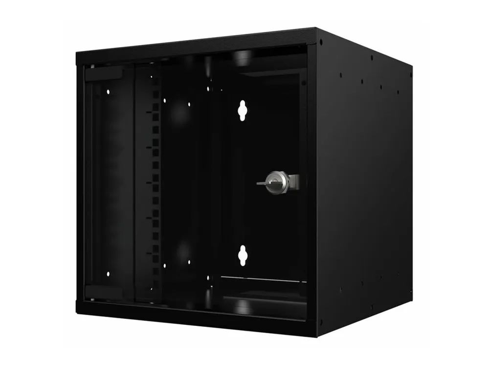 Lanview by Logon - Schrank Netzwerkschrank - 31 x 30 - geeignet für Wandmontage - Schwarz - 6U - 25.4 cm (10")