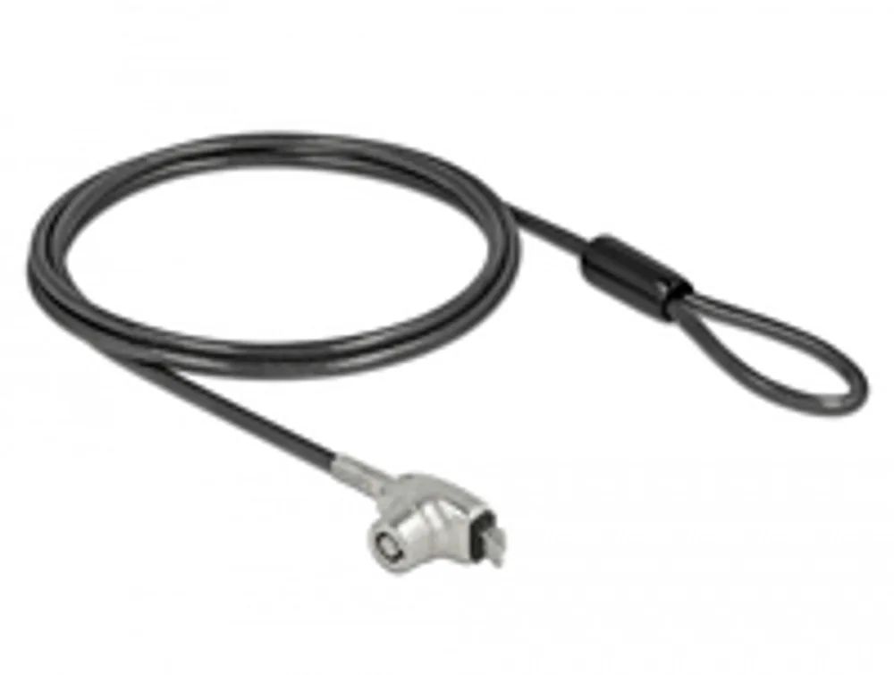 Delock 20691 - 1,5 m - Schlüssel - Stahl - Schwarz - Silber