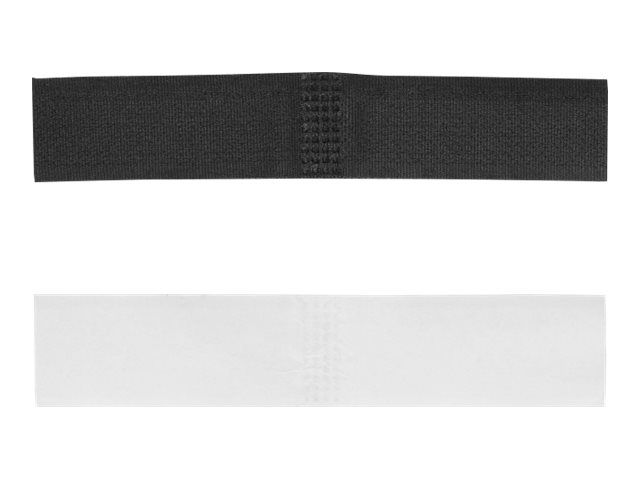 Delock Kabelhalter - selbstklebend, L 110 mm x W 20 mm - 11 cm - Schwarz (Packung mit 10)