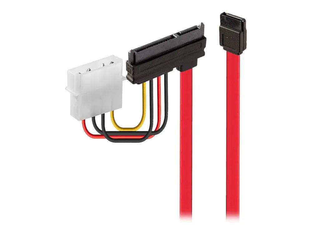 Lindy SATA-Kabel - interne Stromversorgung, 4-polig, SATA zu SATA Combo (W)