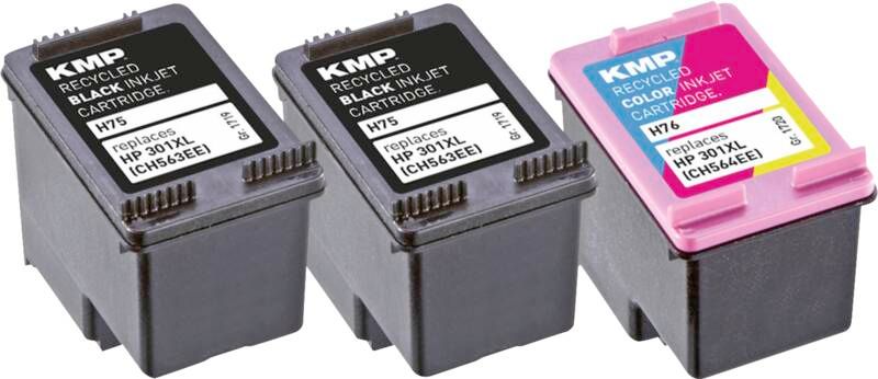 KMP Tintenpatrone H77 OEM HP 301XL/ 2x 301XL