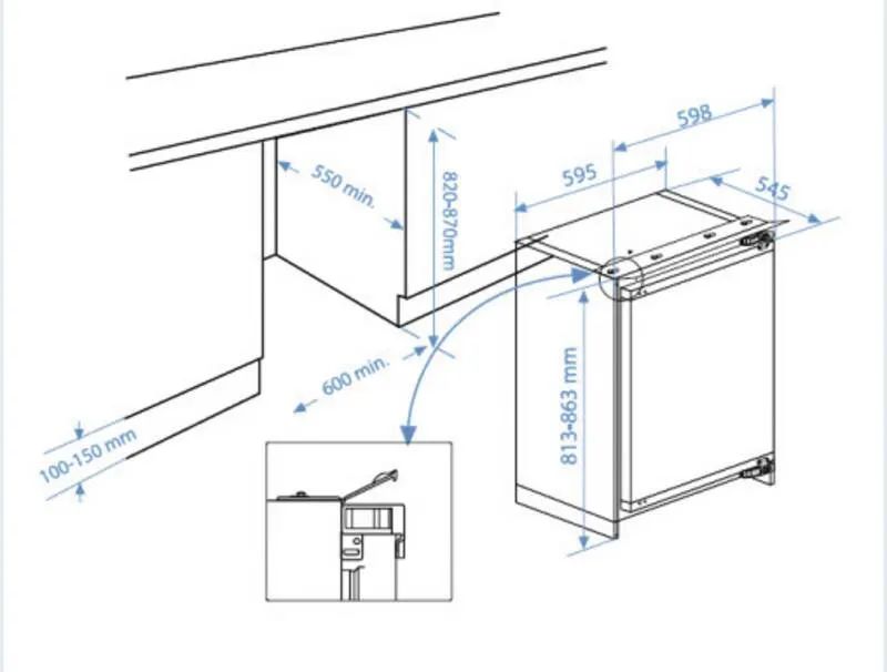 Beko BU1154HCN Kühlschrank mit Gefrierfach, 170L - Festürmontage