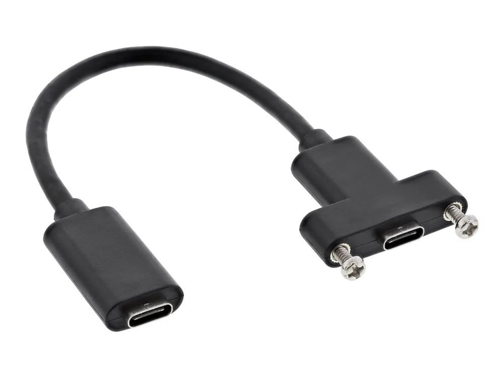 InLine USB 3.2 Gen.2 Adapterkabel - Buchse C auf Einbaubuchse C - 0,20m