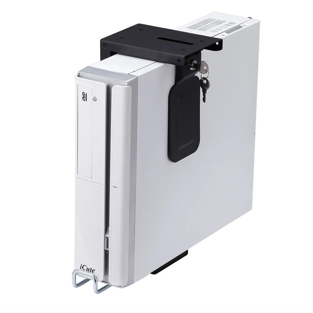 ROLINE Slim/Mini-PC-Halterung, abschliessbar, schwarz