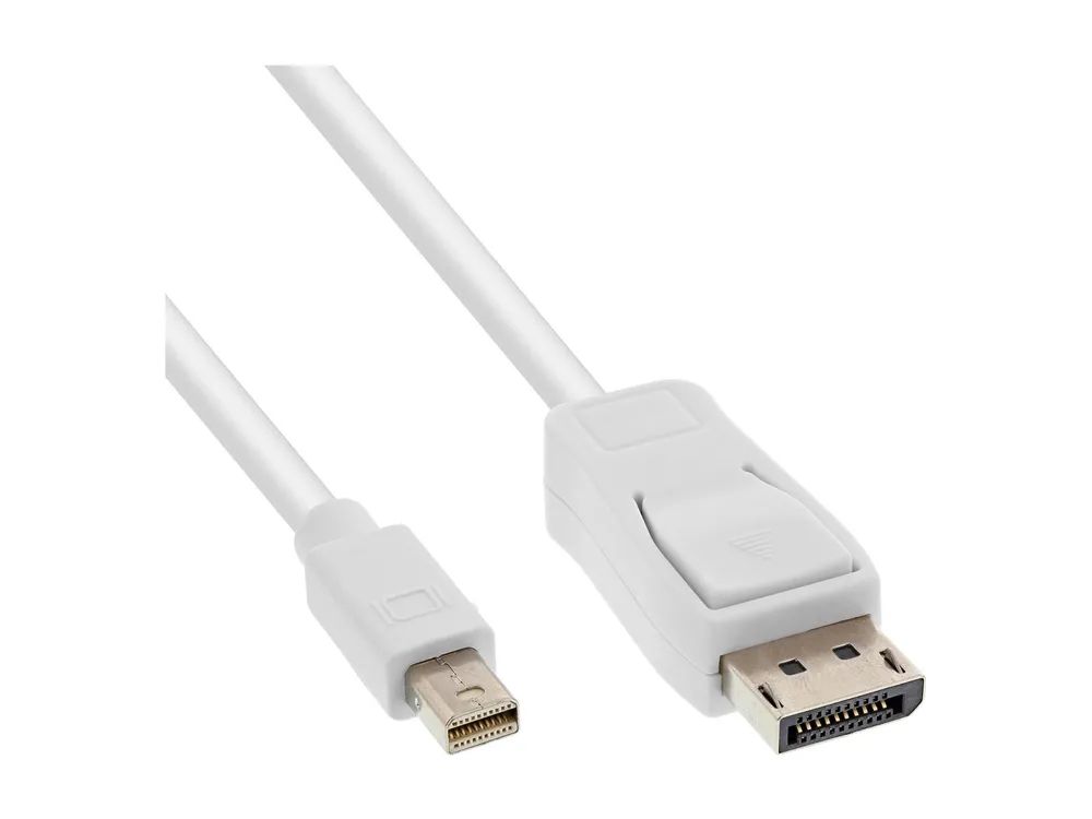 InLine Mini DisplayPort zu DisplayPort Kabel - weiß - 1,5m