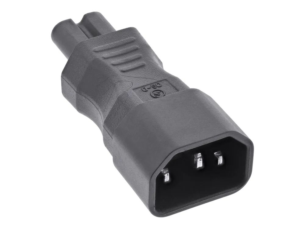 InLine Netzadapter IEC 60320 C14 / C7 - 3pol. Kaltgeräte zu 2pol.