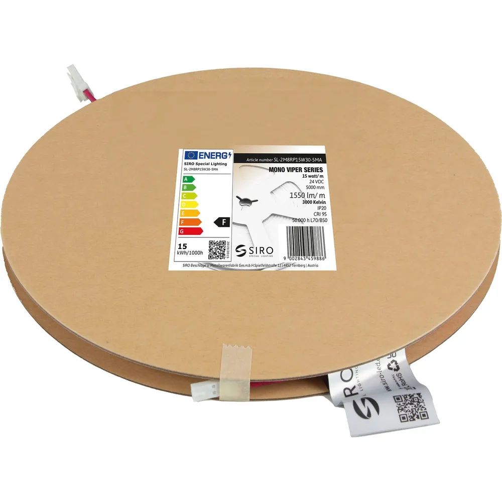 Siro Beschläge- und Metallwaren-** fabrik Gesellschaft m.b.H. SIRO LED-Band SL-VIPER 15W/m 3000K, 24 V/DC, Rolle 5 m