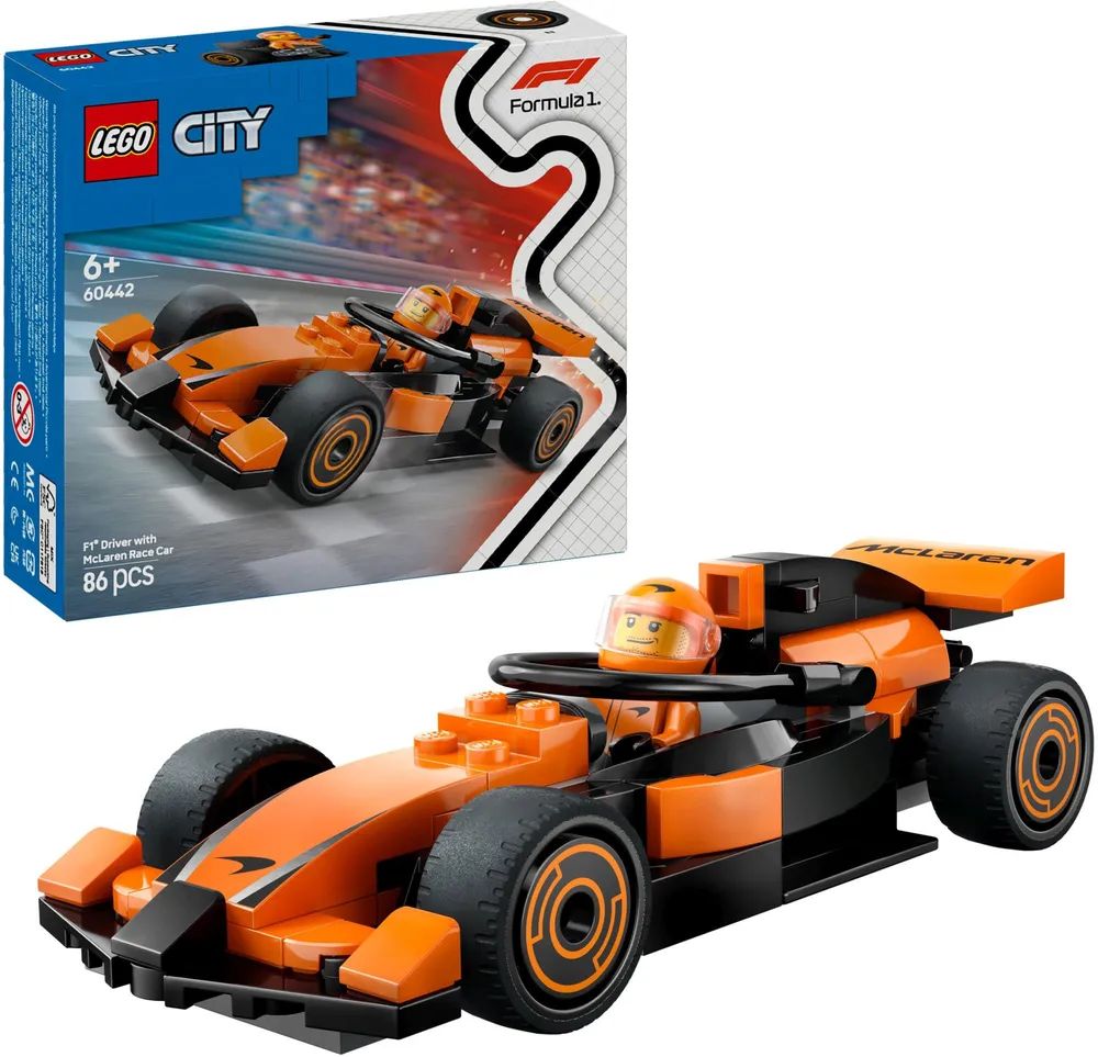 LEGO 60442 City F1 Rennfahrer mit McLaren Rennauto