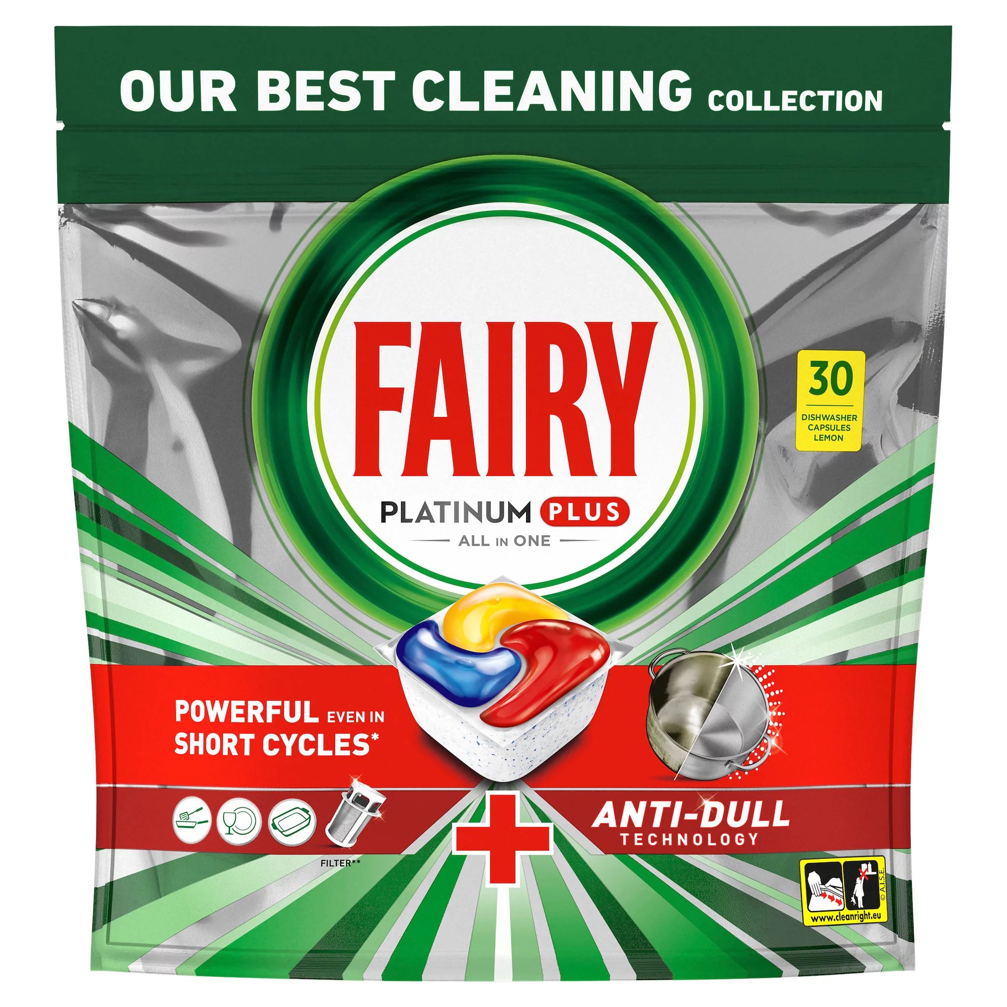 Fairy Tabs Platinum Plus Zitrone, 30 Stk.