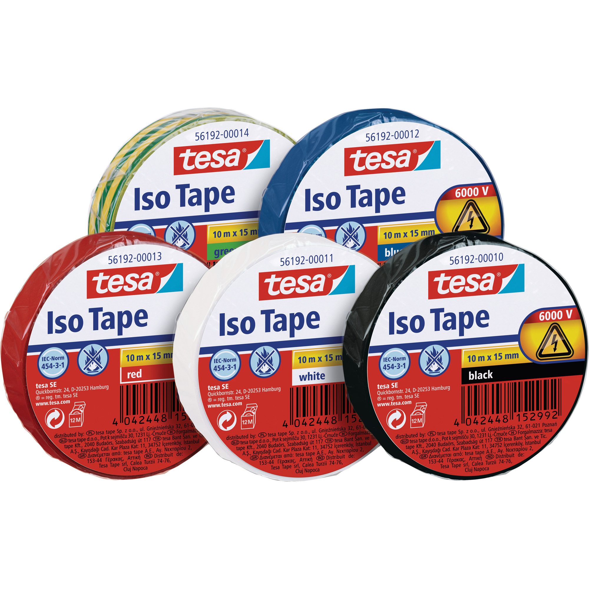 Tesa Isolierband - 15 mm x 10 m - Rot