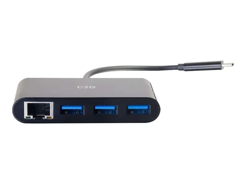 C2G USB C Hub with Ethernet - 3-Port USB Hub
