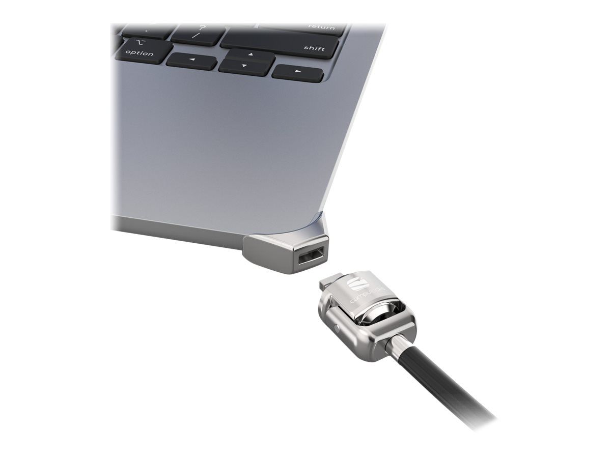 Compulocks Ledge Lock Adapter for MacBook Air 13" M2-M4 with Keyed Lock Silver