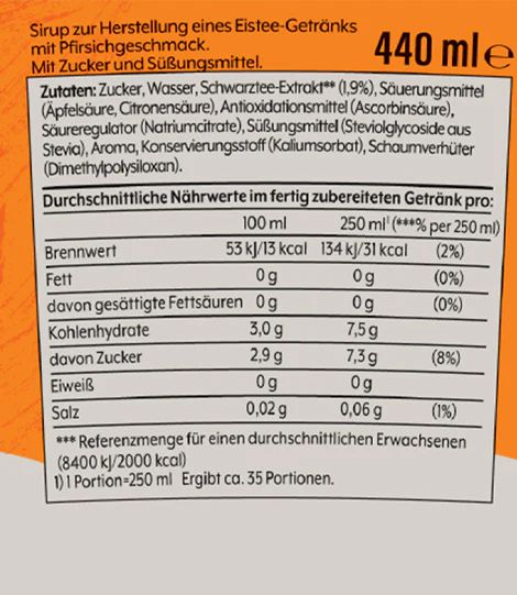 SodaStream Lipton Ice Tea Pfirsich Sirup 440ml