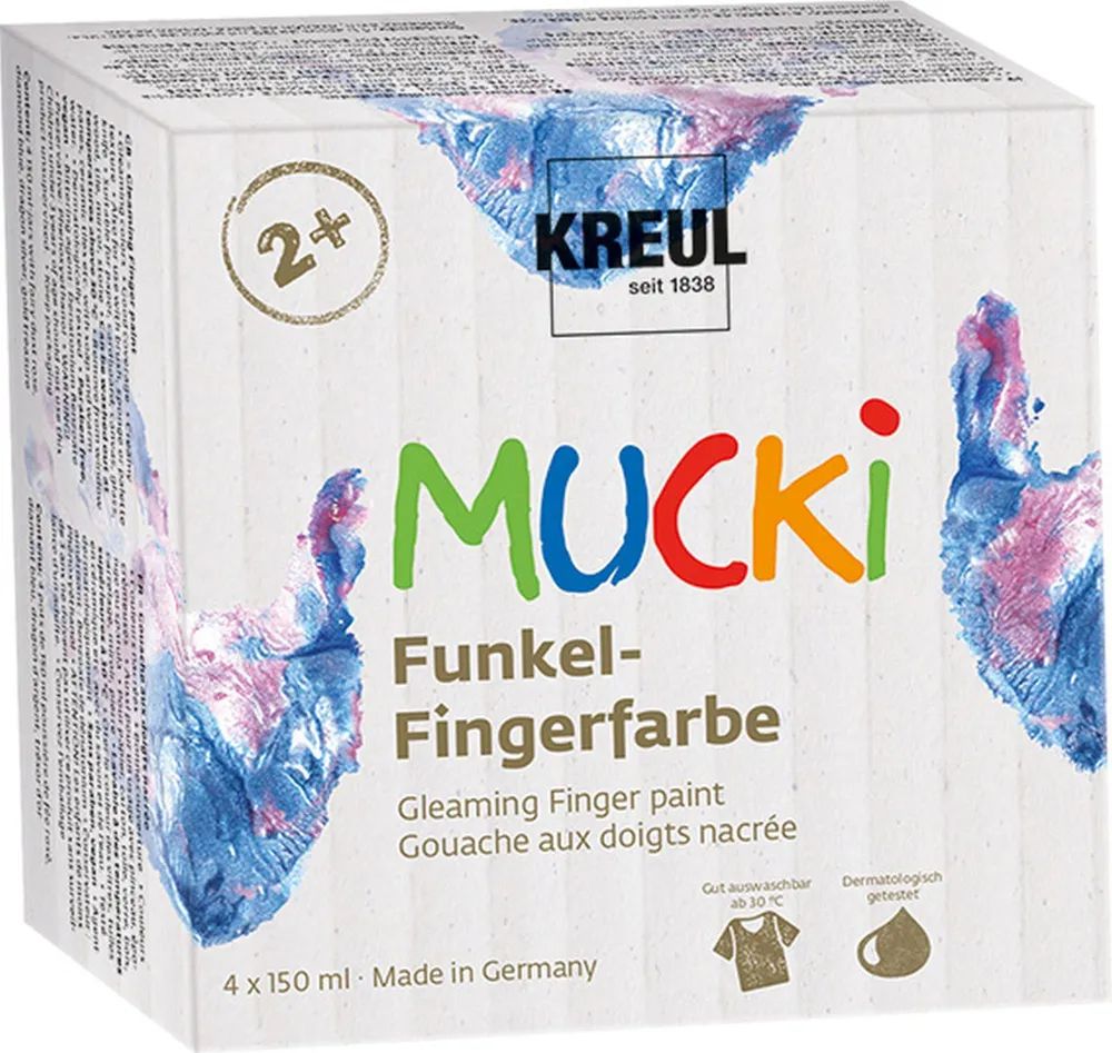 C. Kreul GmbH & Co.KG MUCKI Funkel-Fingerfarbe 4er Set 150 ml