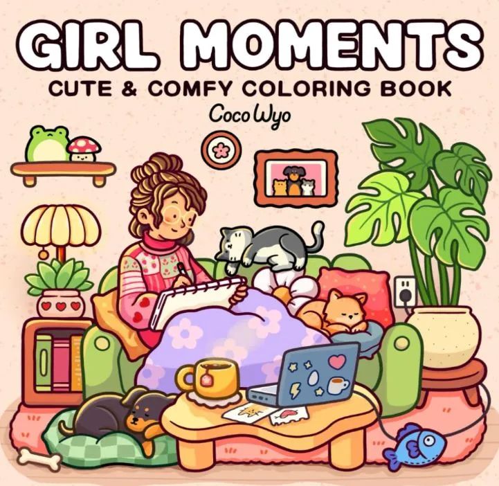 Adrian & Wimmelbuchverlag GmbH Girl Moments Cosy Malbuch