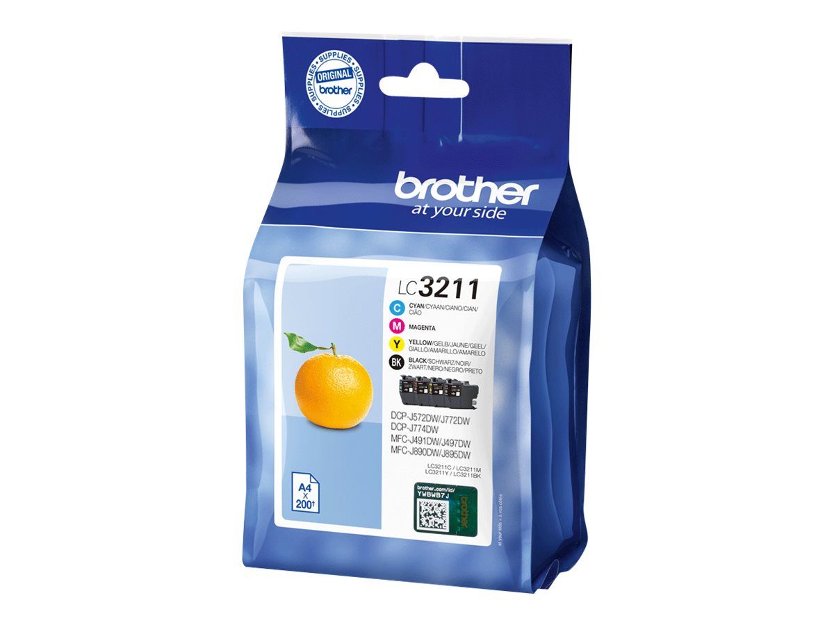 Brother LC3211 Value Pack - 4er-Pack - Schwarz, Gelb, Cyan, Magenta