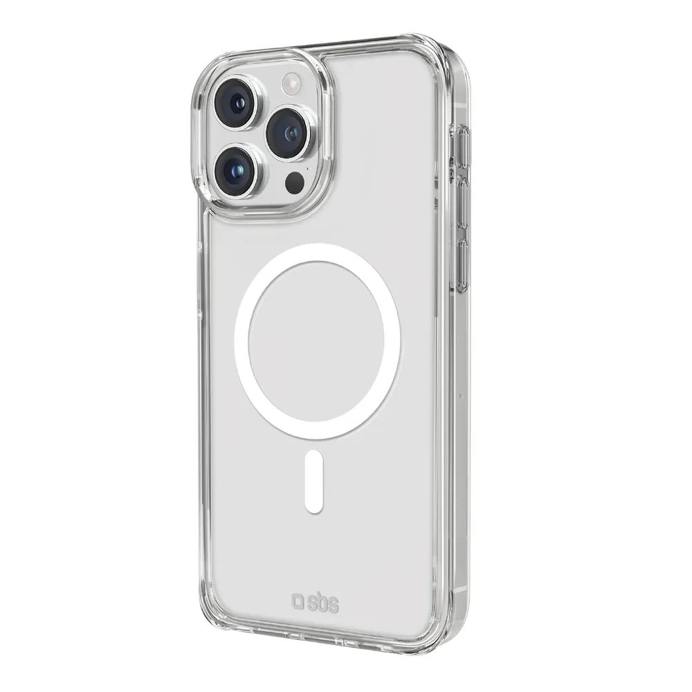 SBS LIGHT MAG MagSafe kompatibles Cover für iPhone 16 PRO MAX, transparent