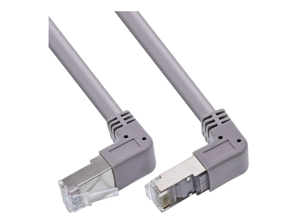 InLine Patchkabel oben/unten gewinkelt - S/FTP (PiMf) - Cat.6 - PVC - grau - 1,22m