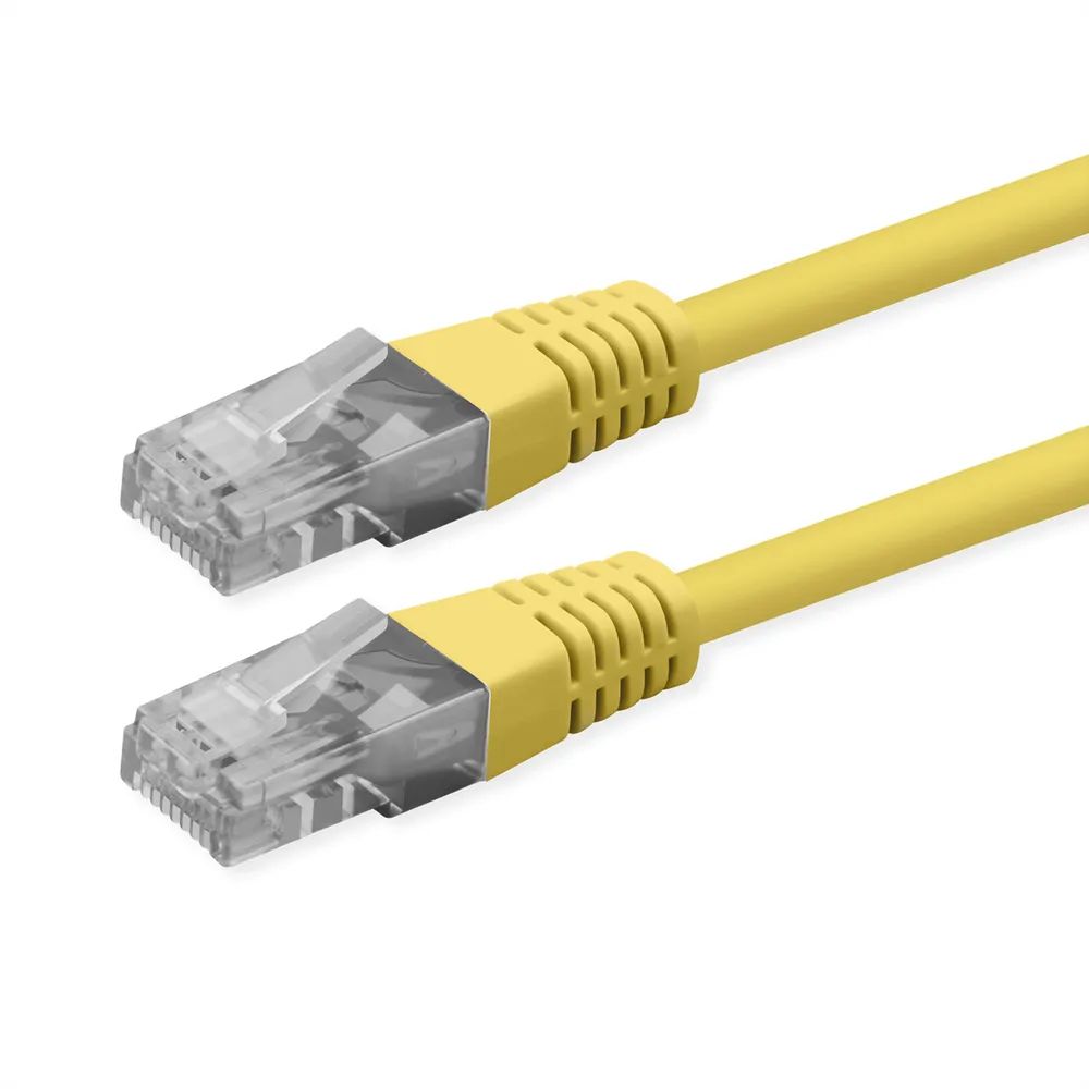 ROLINE Patchkabel Cat.6 (Class E), UTP, PoE, gelb, 0,3 m