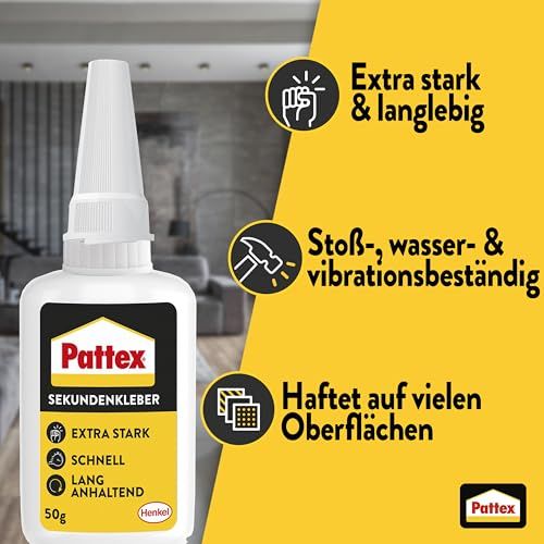Henkel Pattex Universal Sekundenkleber, Flasche, 50g