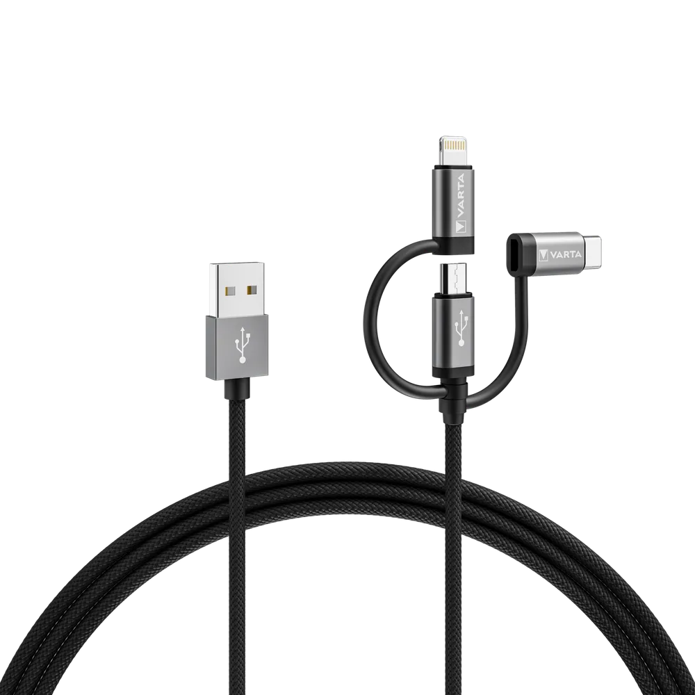 VARTA 3in1 Cable USB A-Light/Micro/TypeC