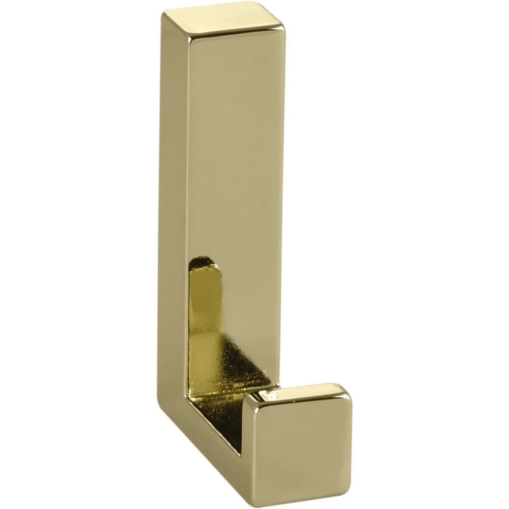 Siro Mantelhaken Doradus 2 Breite 15 mm, Höhe 61 mm, ZN vermessingt poliert