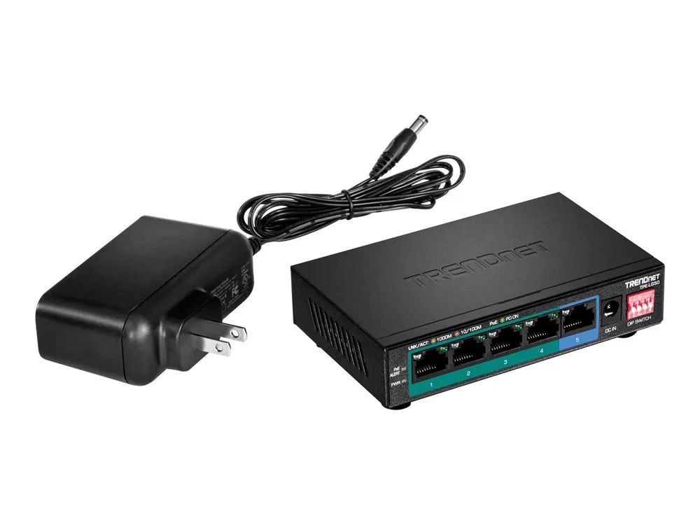 TRENDnet TPE LG50 - Switch - unmanaged - 4 x 10/100/1000 (PoE+)